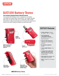 Thumbnail of document Data Sheet - BAT-250 Battery Tester